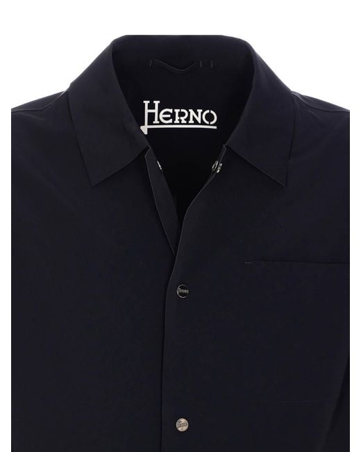 Herno Blue Shirt Jacket for men