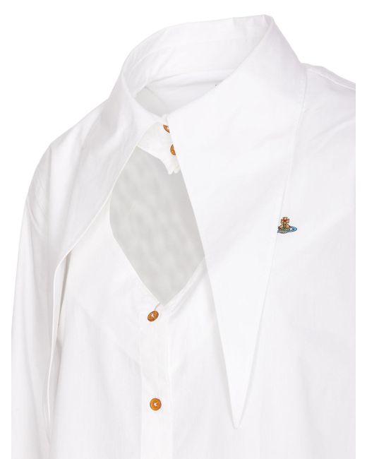 Vivienne Westwood White Heart Shirt With Buttons
