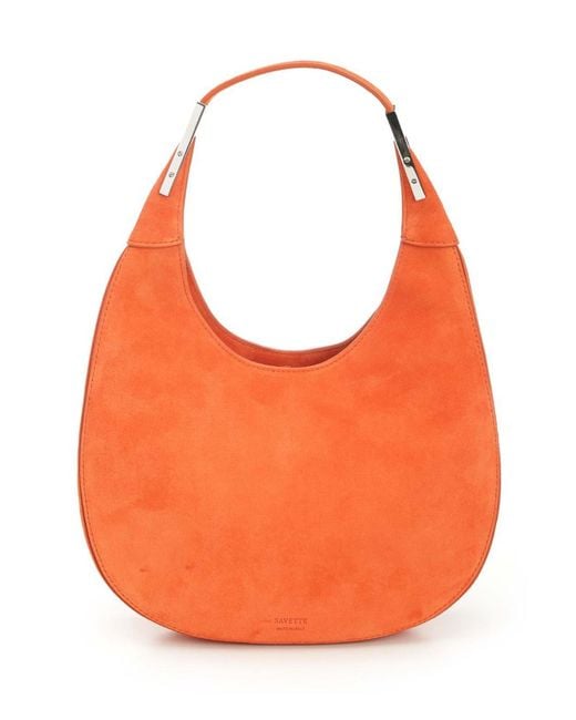 SAVETTE Orange Small Hobo Bag