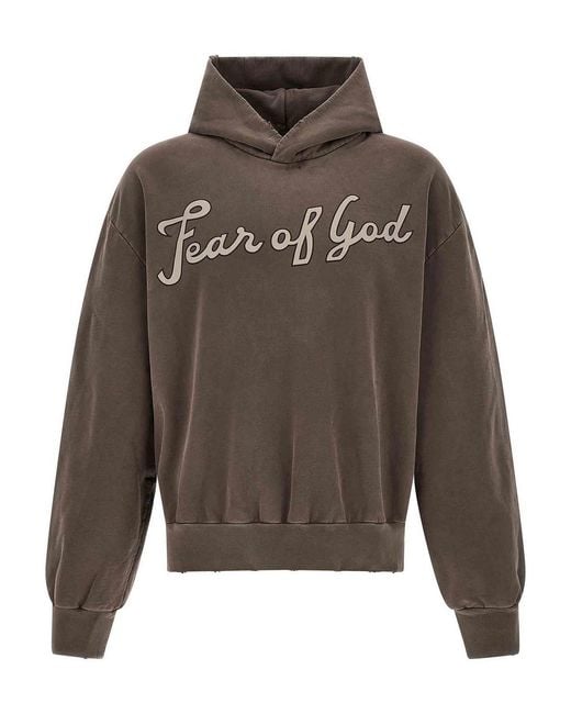 Fear Of God Gray 26 Classic Half Raglan Hoodie for men