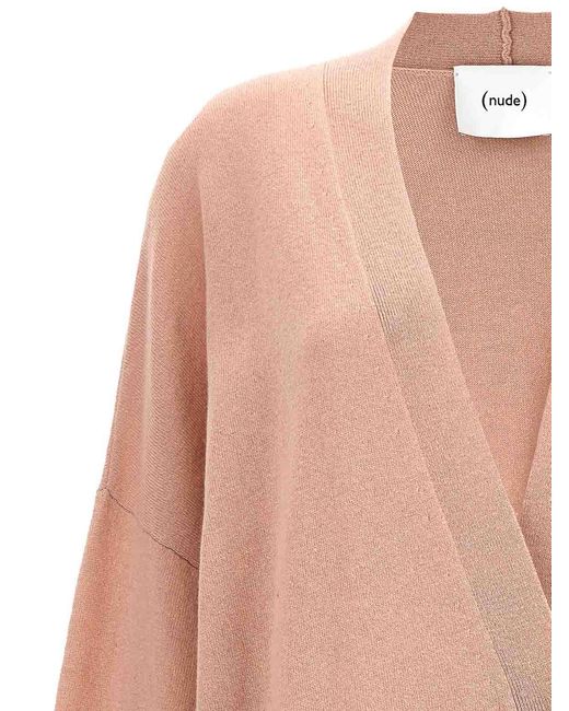 Nude Pink Oversize Cardigan