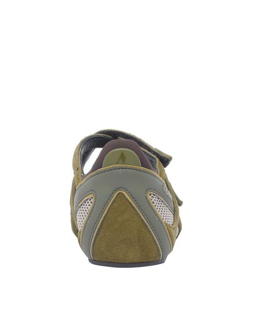 The Attico Green Ballerina Flat Floor 01