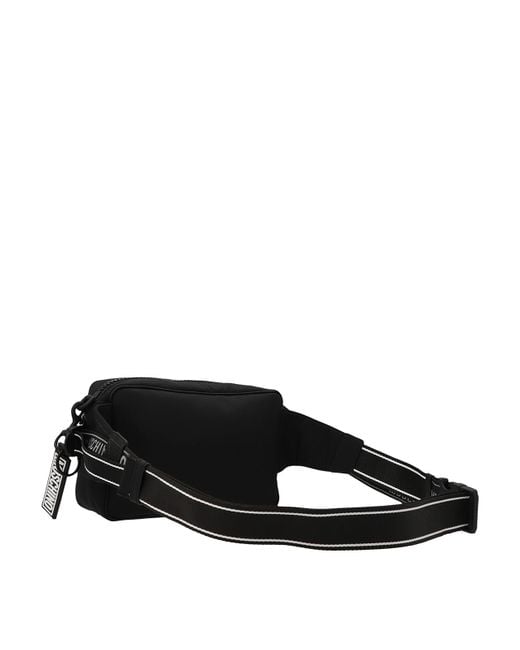 Moschino Black Logo Belt Bag for men