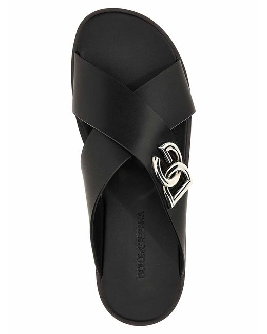 Dolce & Gabbana Black Sandals for men