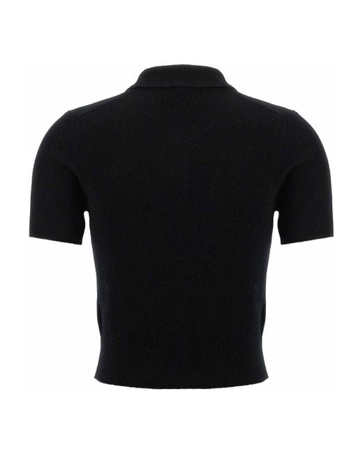 T By Alexander Wang Black Polo Cardigan