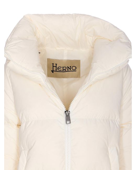 Herno White A-Shape Down Jacket