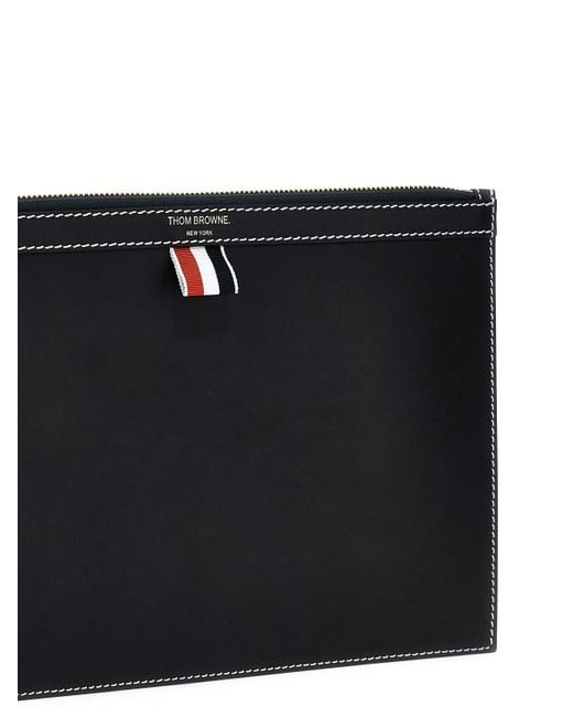 Tasca Portadocumenti Piccola di Thom Browne in Black da Uomo
