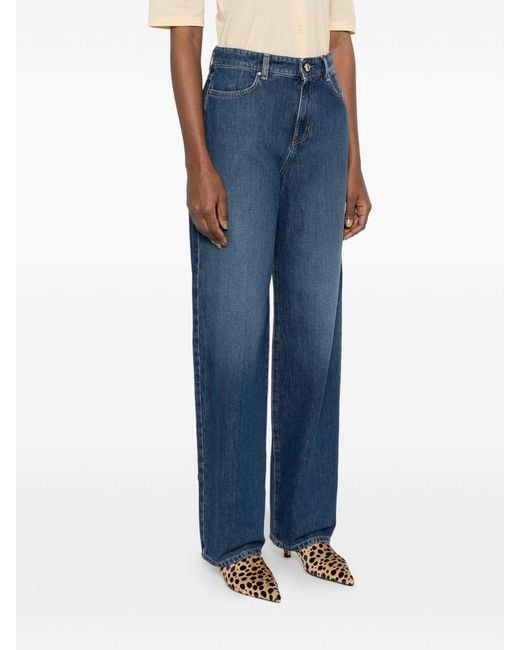 Max Mara Blue Mstpalude Cotton Denim Baggy Jeans