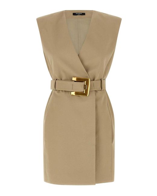 Balmain Natural Anthem Dress
