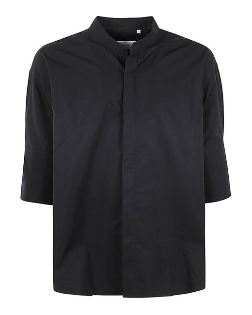 AMI Black Darin Collar Shirt for men