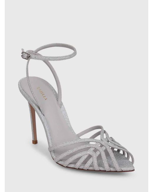 Le Silla Metallic Embrace Sandals With Glitter