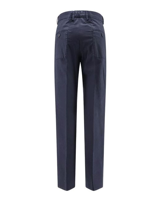 Aspesi Blue Cotton Trousers