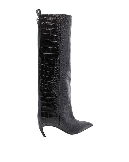 The Attico Black Dark Lea Boots