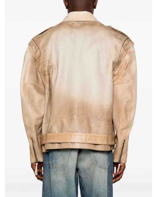 Golden Goose Deluxe Brand Natural 'Journey' Leather Jacket for men