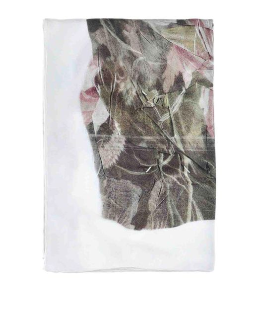 Maison Margiela Gray Silk Scarf