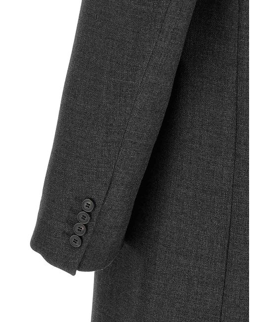 Dries Van Noten Black Double-Breasted Coats for men