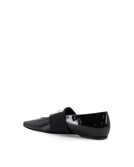 Givenchy Black Patent Leather Ballet Flats