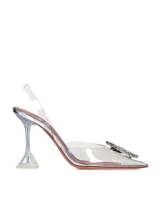 AMINA MUADDI White Transparent Slingback