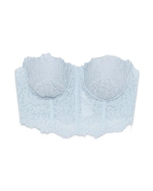 Ermanno Scervino Blue Top With Embroidery