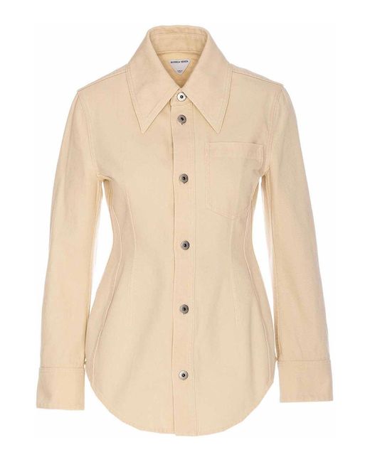 Bottega Veneta Natural Coulured Denim Shirt