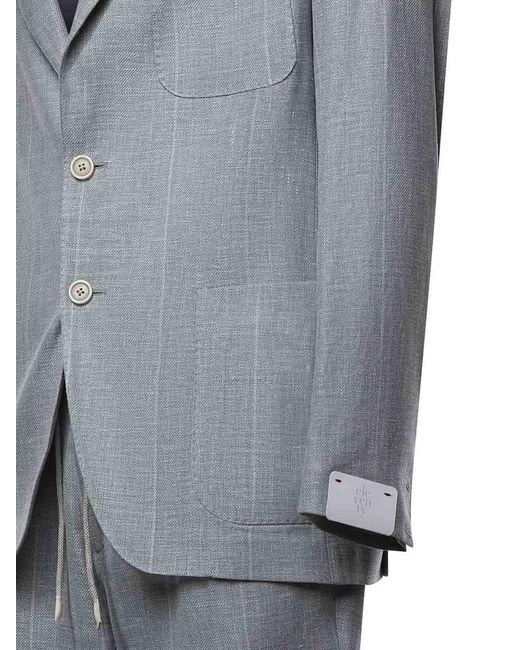 Eleventy Gray Single-Breasted Suit for men