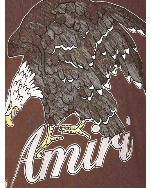 Amiri Brown Eagle T-shirt for men