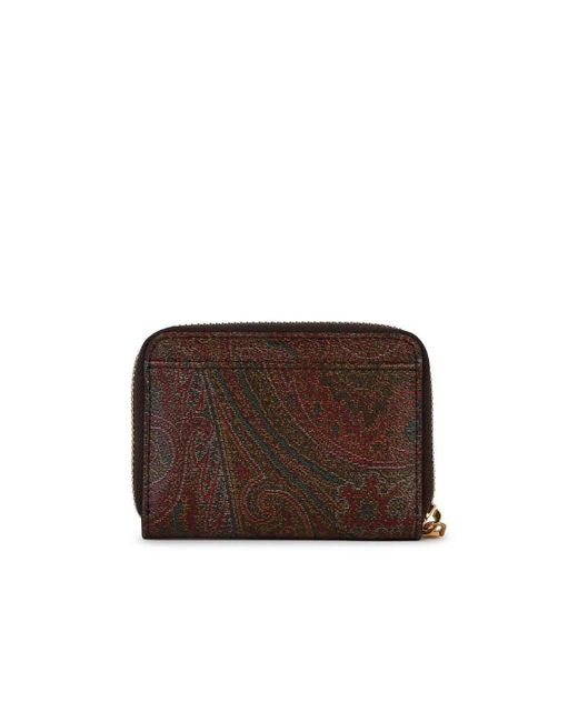 Etro Brown Arnica Leather Wallet