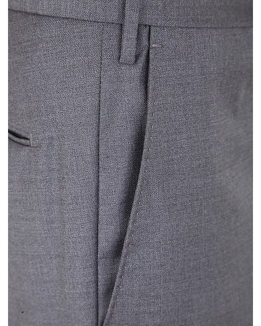 Incotex Gray Wool Classic Trousers for men