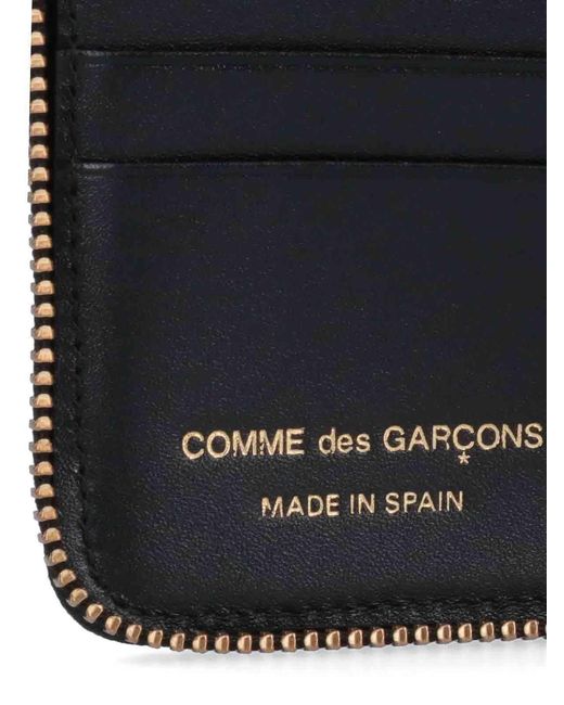 Comme des Garçons Black Polka Dot Zip Wallet