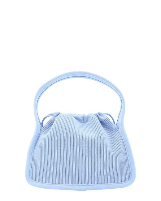Alexander Wang Blue Ribbed Nylon Handbag