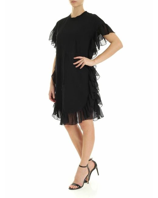 See By Chloé Black Ruffled Dress