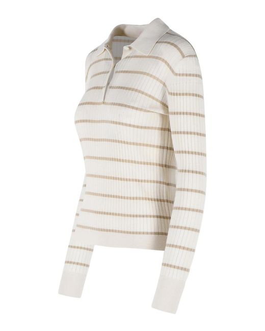 Max Mara White Gitano Ivory Cashmere And Silk Sweater
