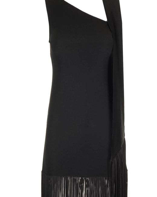 Taller Marmo Black Atlanta One-Shoulder Dress