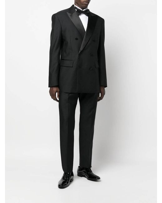 DSquared² Black Wool And Silk Smoking Suit for men