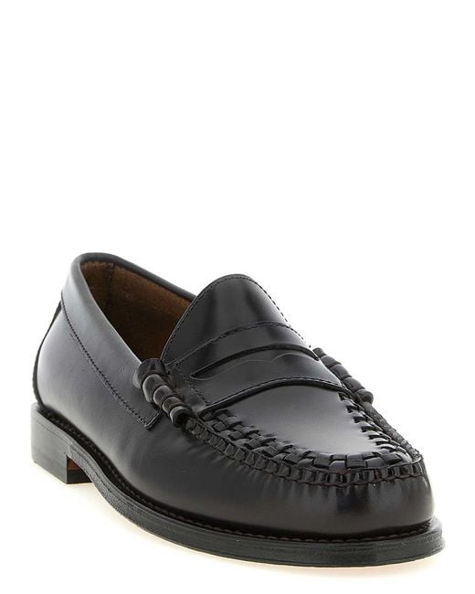 G.H.BASS Black Weejuns Larson Weave Loafers for men