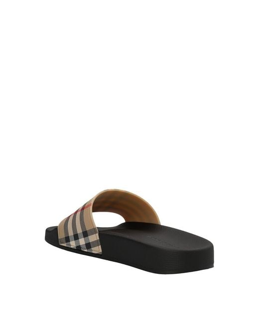 Burberry Black Women Vintage Check Slides