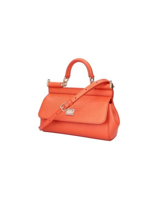 Dolce & Gabbana Orange Mini Sicily Handbag