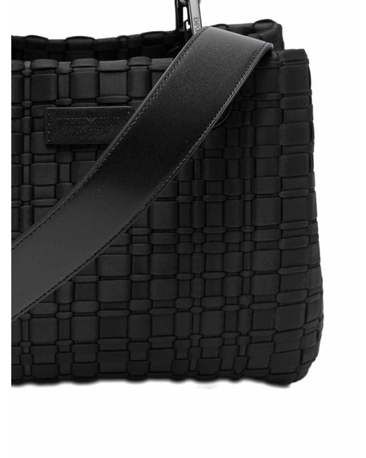 Emporio Armani Black Myea Small Shopping Bag