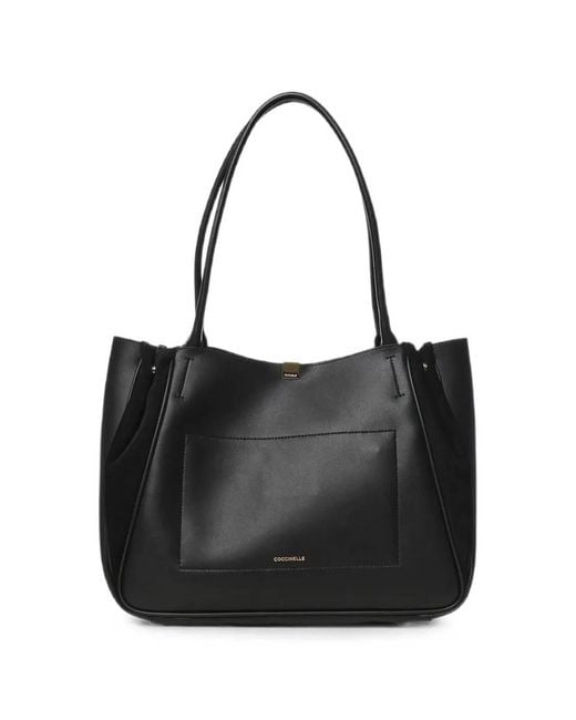 Coccinelle Black Handbag Smooth Leath/Suede Leath Noir/Noir