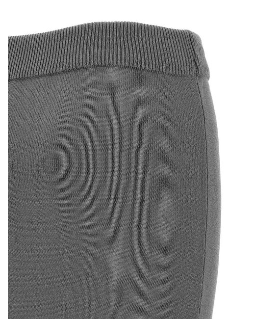 Entire studios Gray Raw Knit Skirt