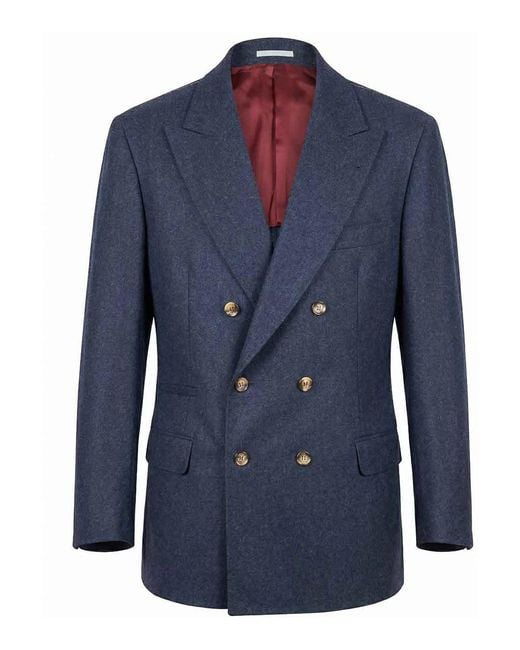 Brunello Cucinelli Blue Blazer for men