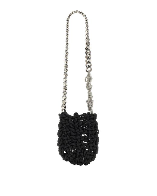 Kara White Knot Shoulder Bag