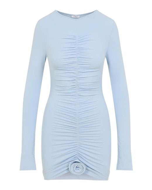 LaRevêche Blue Lillibet Mini Dress