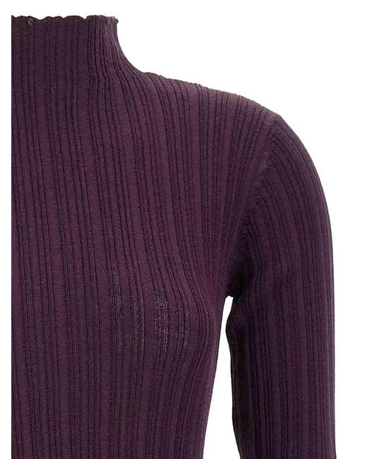 GIUSEPPE DI MORABITO Purple Jewel Brooch Dress