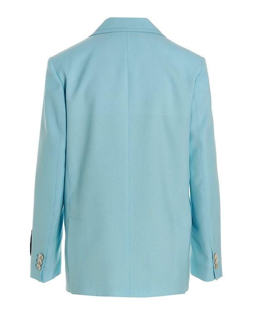 Marni Blue Single-Breasted Blazer Jacket