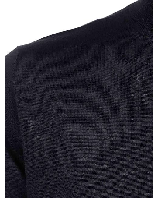 FILIPPO DE LAURENTIIS Blue Long Sleeves Merinos Turtleneck for men