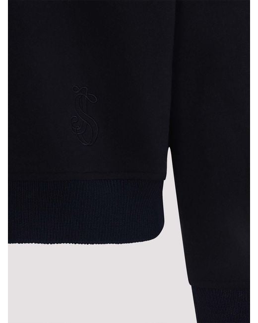 Jil Sander Blue Cotton Sweatshirt for men