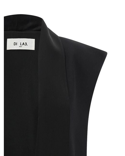 DI.LA3 PARI' Black Tuxedo Vest