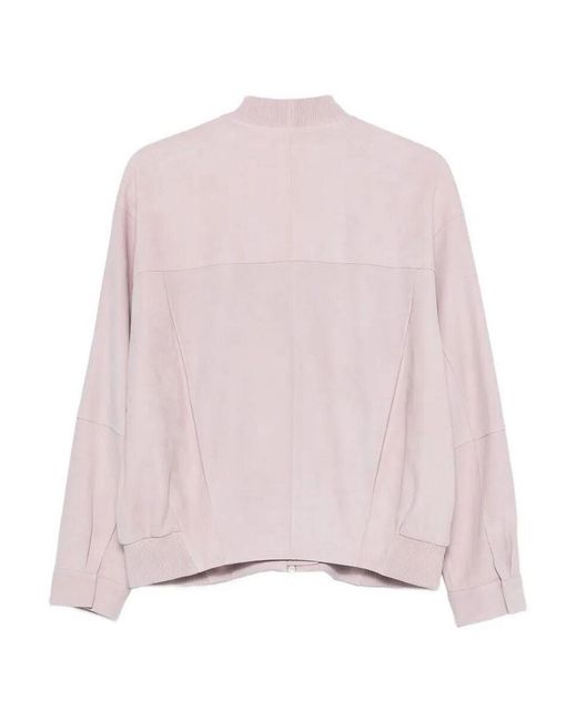 Desa Nineteenseventytwo Pink Draped Bomber Oversize Jacket