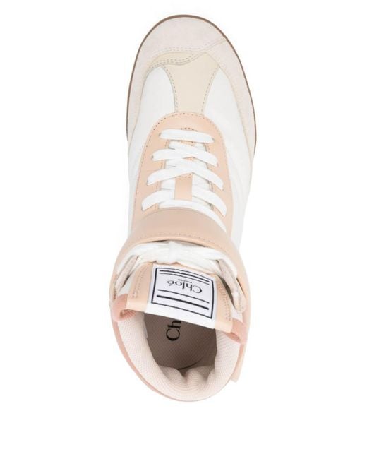 Chloé Natural Kick Leather Sneakers